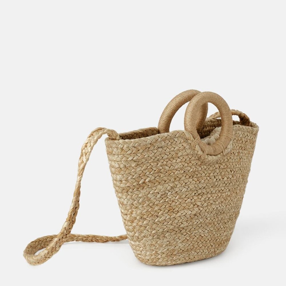 NWT Zara Natural Natural Jute Tote Bag